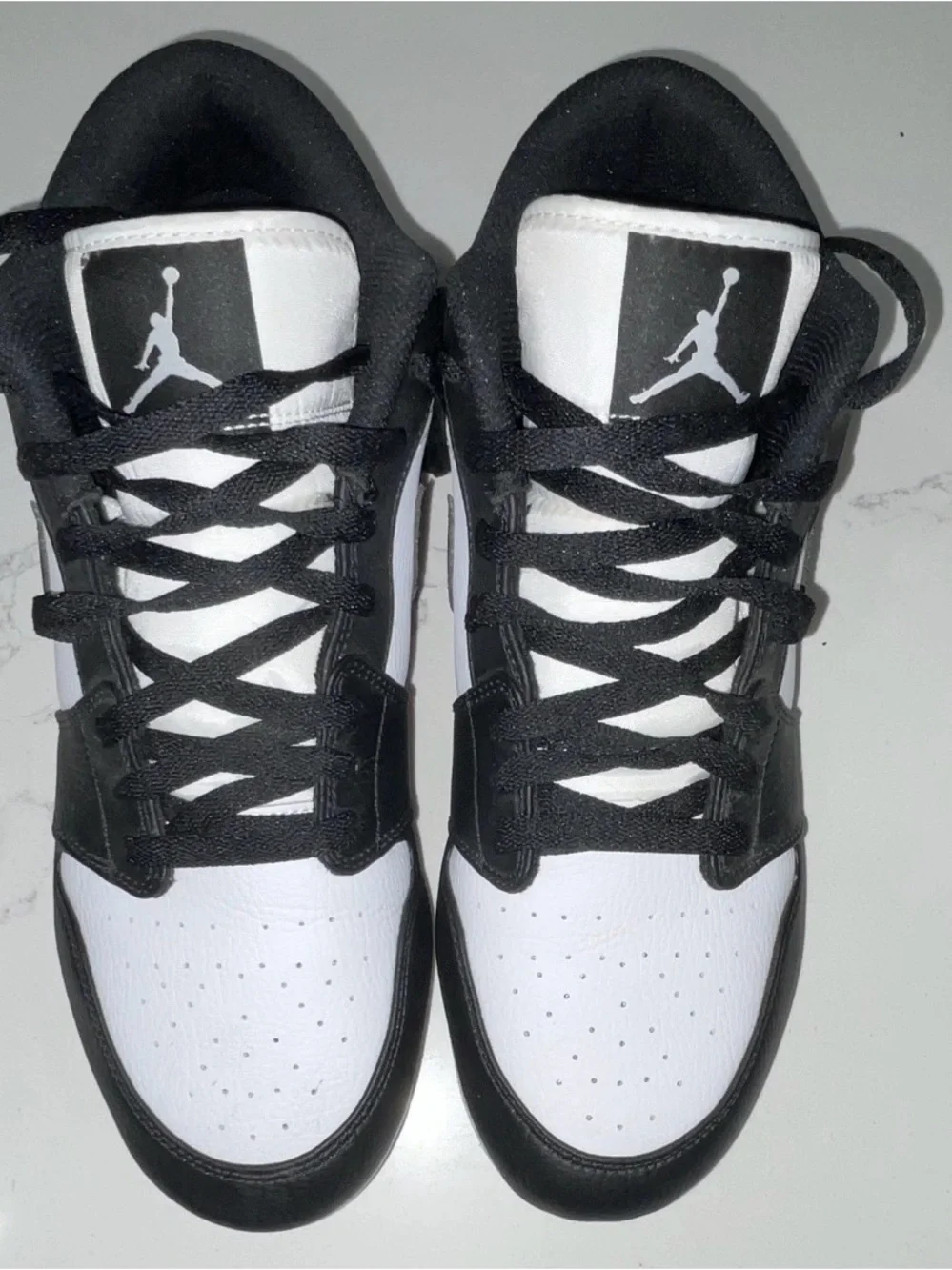 Jordan Black and White Low-Top TD Football Cleats